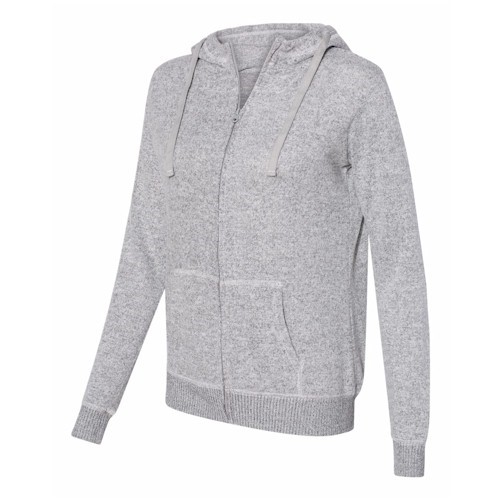 J America LADIES' Cozy Full-Zip Hooded Sweatshirt